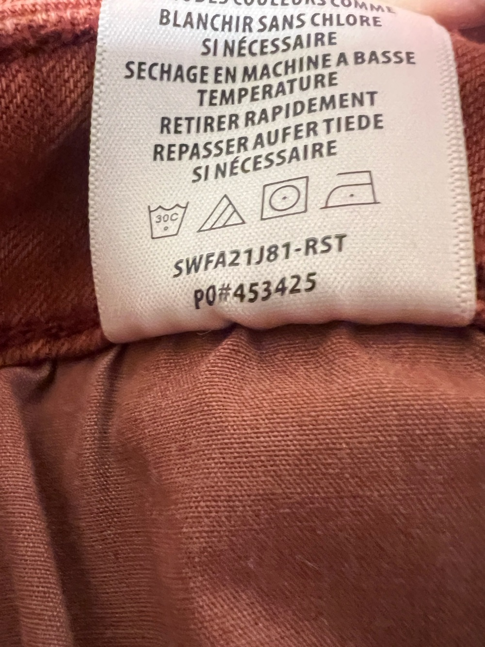 Shyanne-Women's High Rise Super Flare Jeans Rust Bell Bottoms 32x34 - Picture 11 of 11